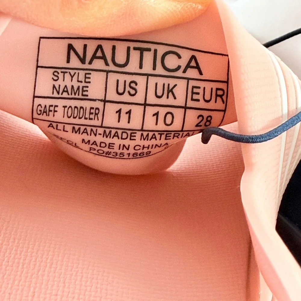 Nautica‎ Gaff Toddler Girls Athletic Slide Sandal Blush Pink Size 11 NWT